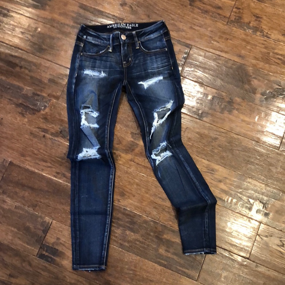 Dark Blue Super Stretch Super Low Jeggings Sz 2